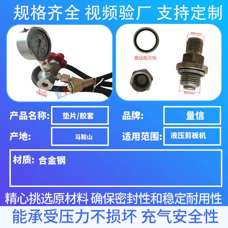 新款直销剪板机充气工具装置CQJ-25 耐震压力表充气工具氮气缸充