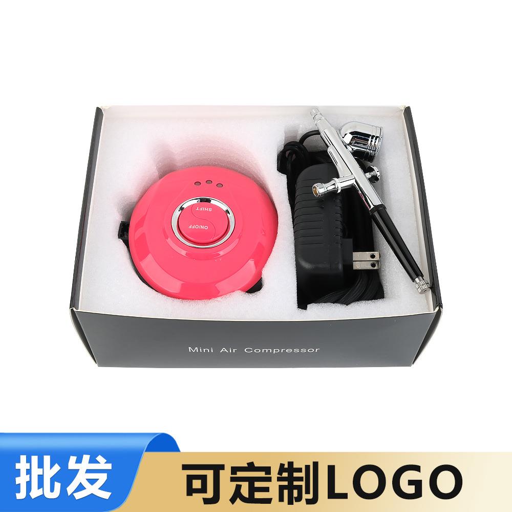 跨境喷笔套装模型喷甲绘糕上色绘喷机美化妆喷红色套装蛋笔气泵
