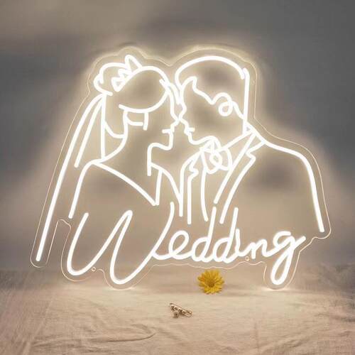 Led婚礼灯光牌生日布置气氛装饰霓虹灯情侣头像求婚道具派对灯串