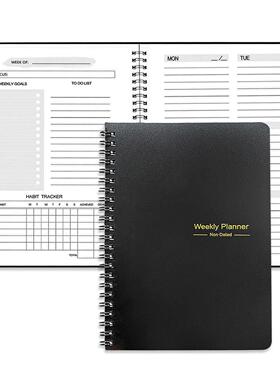 2025 Weekly Planner Undated Spiral Agenda A5 Notebook Planne