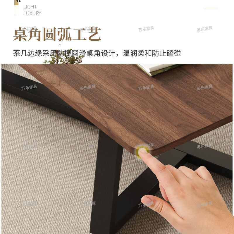 现代茶几高级轻仿茶桌长方形家用小户型桌子简约奢庭院大理石客厅