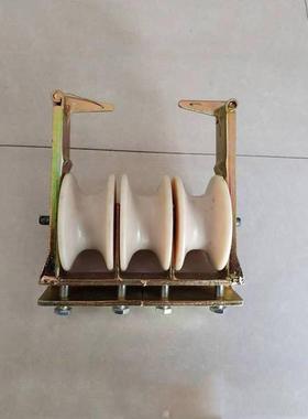 高线压路导线滑轮架输电线路线缆空滑子电力QFF施工轮放三线滑车