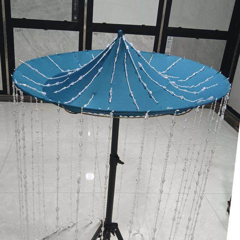 春晚同款古典舞喜雨舞蹈演出服饰古典舞蹈服喜雨斗笠流苏斗笠帽子