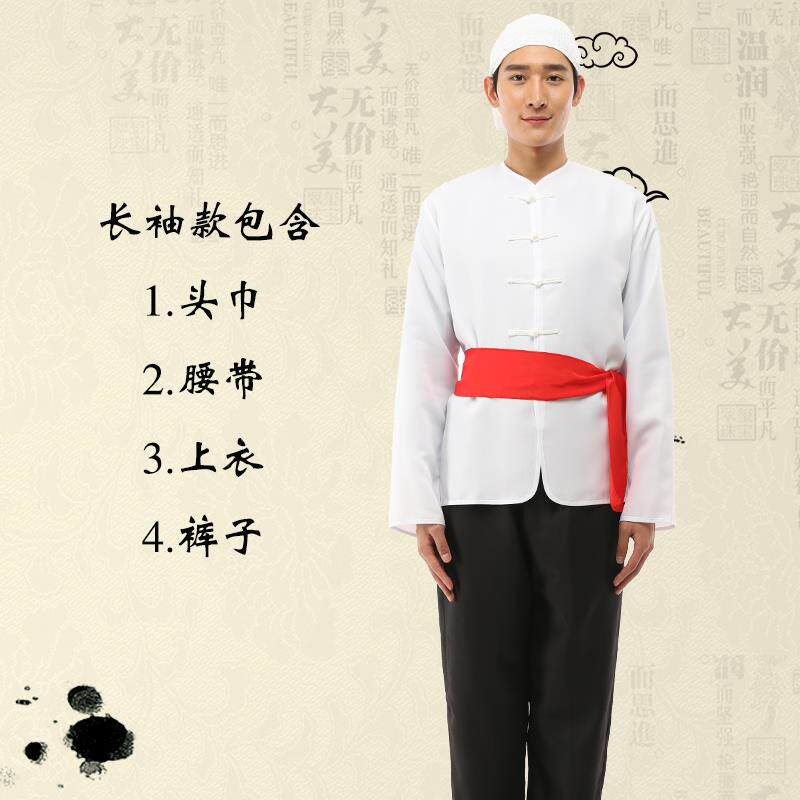 正品阿陕北农民宝表演服男平民百土姓腰鼓舞服赛龙舟服演蹈出服装