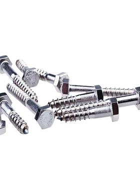 DN571东明304不锈外六角自攻螺丝木58060牙钢六角头半牙木M螺钉M6