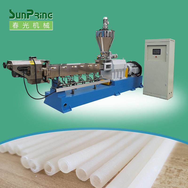 全自动大米吸管生产线 新型环保吸管设备 大米吸管加工机