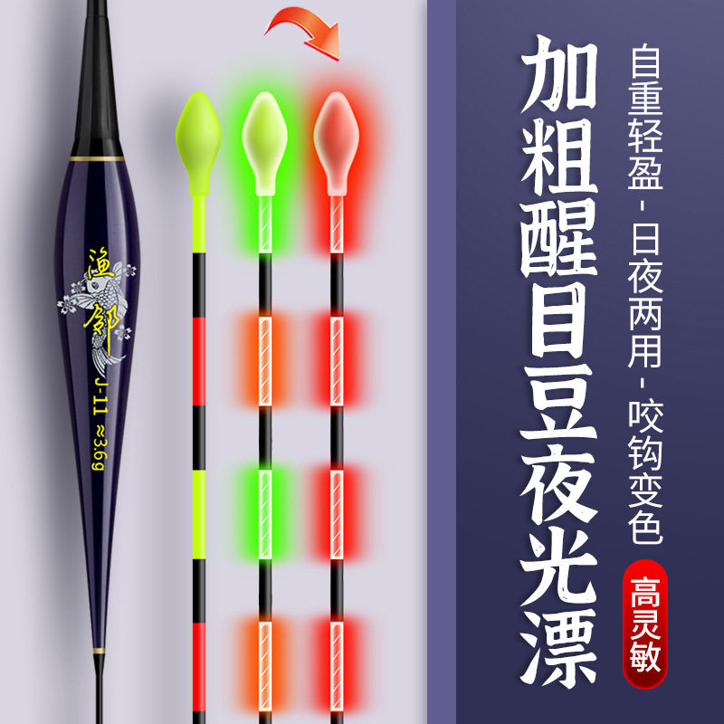 加粗醒目两用变色灵敏鲢鳙浮漂