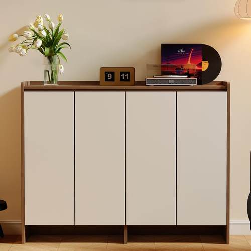 实木鞋柜入户门口玄关鞋柜家用门口大容量靠墙收纳储物玄关柜鞋架