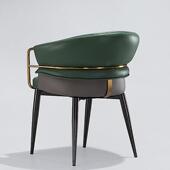 餐椅书桌椅轻奢000现代椅子属餐啡奢华金现代咖厅椅饭厅椅子