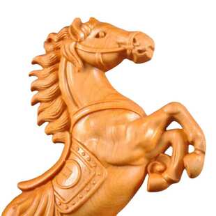 实木摆件马上崖柏马到成功送礼木雕仿古工艺有钱装饰雕刻艺术品