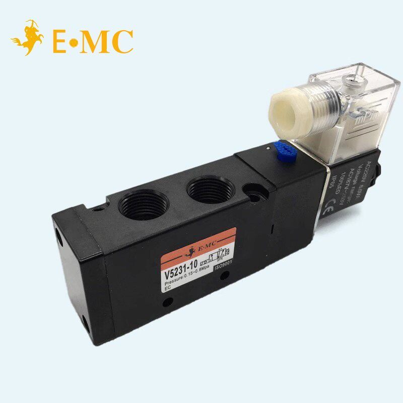 EMC气阀V5221-08电磁控制阀换向阀V5231-10/V5241-15AC220V/DC24V
