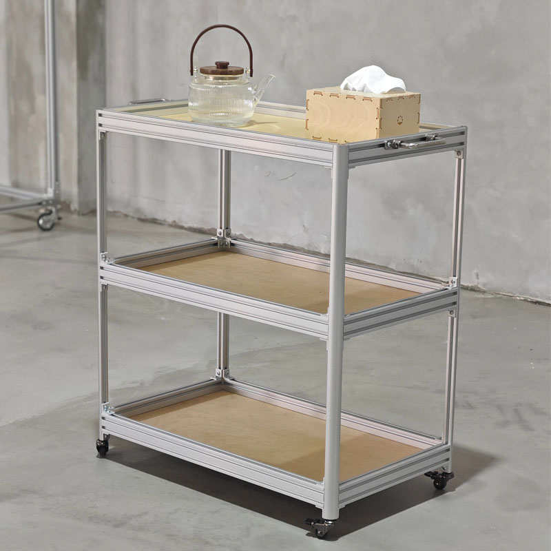 简约实木收纳小推车边几置物架客厅沙发日式可移动多层茶几咖啡车