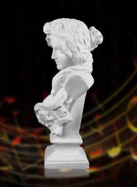 人像大雕塑女73cm石膏像摆件美术教具素描艺雕像伯乐写生静物琴