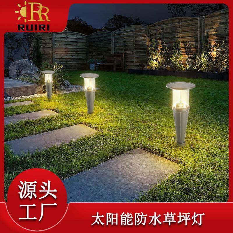 家用装饰太阳能户外防水草地灯别墅庭院灯led超亮草坪灯