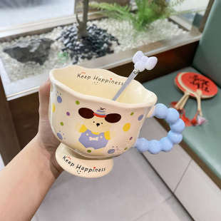 ins风小狗马克杯高颜值杯子陶瓷情侣水杯送女生生日礼物伴手礼品