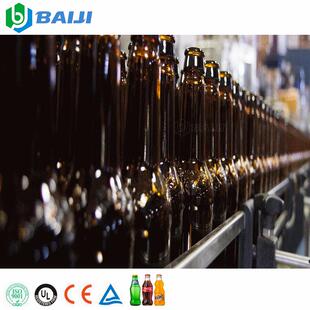 百吉小型玻璃瓶气泡水全套加工设备供应含气饮料自动灌装线