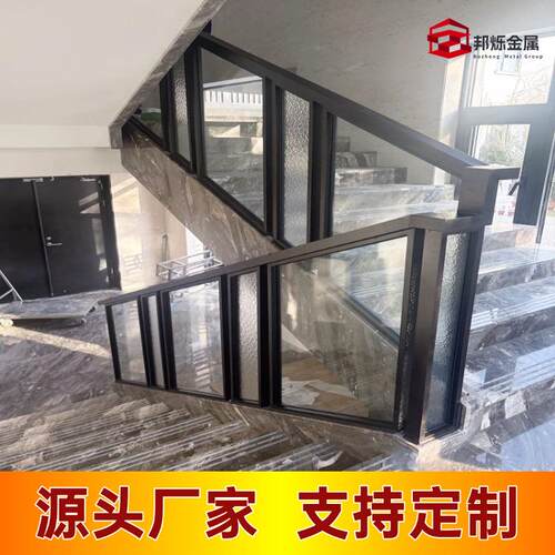 现代楼梯扶手上海厂家制作阳台栏杆组合玻璃护栏立柱安装