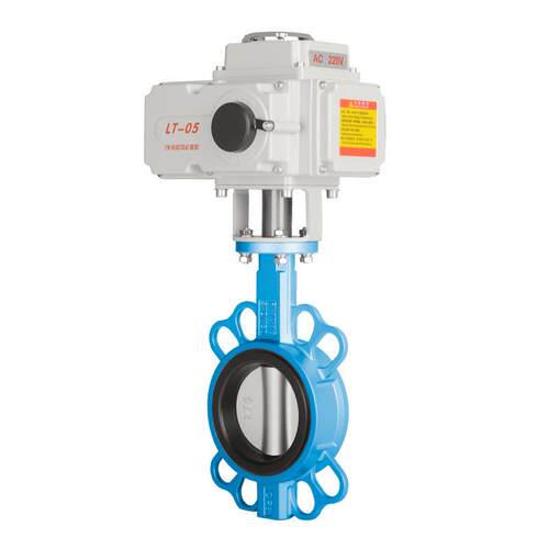 球墨304不锈钢水阀AC220V高温高压管道四氟密封手自一体电动蝶阀
