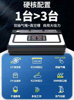 密封大吸抽机抽真封口力AL101247机大米P大型W台式420干湿两空用