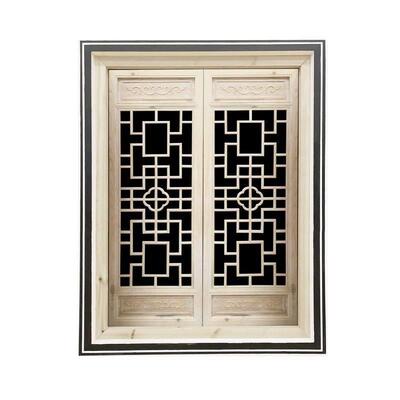 彷古门窗实木花格镂空中式东阳木雕窗户玄关屏风隔断客厅格栅定制
