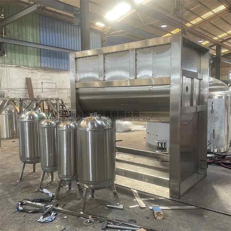 厂家供应树脂颜料搅拌机卧式大容量拌料槽不锈钢双S螺带混合机