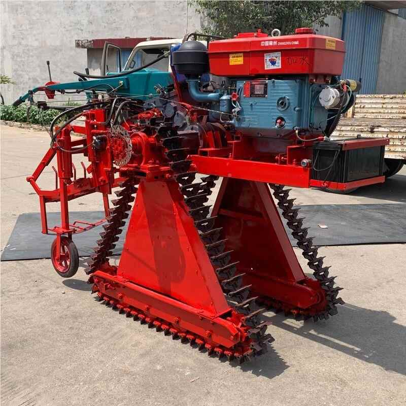 1HX-SCJ8马力电启动葱起大姜机器 拔刨葱姜机子 大葱收大葱的收获