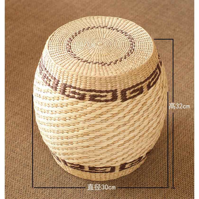 民俗草编坐凳草编鼓墩客厅茶室榻榻米