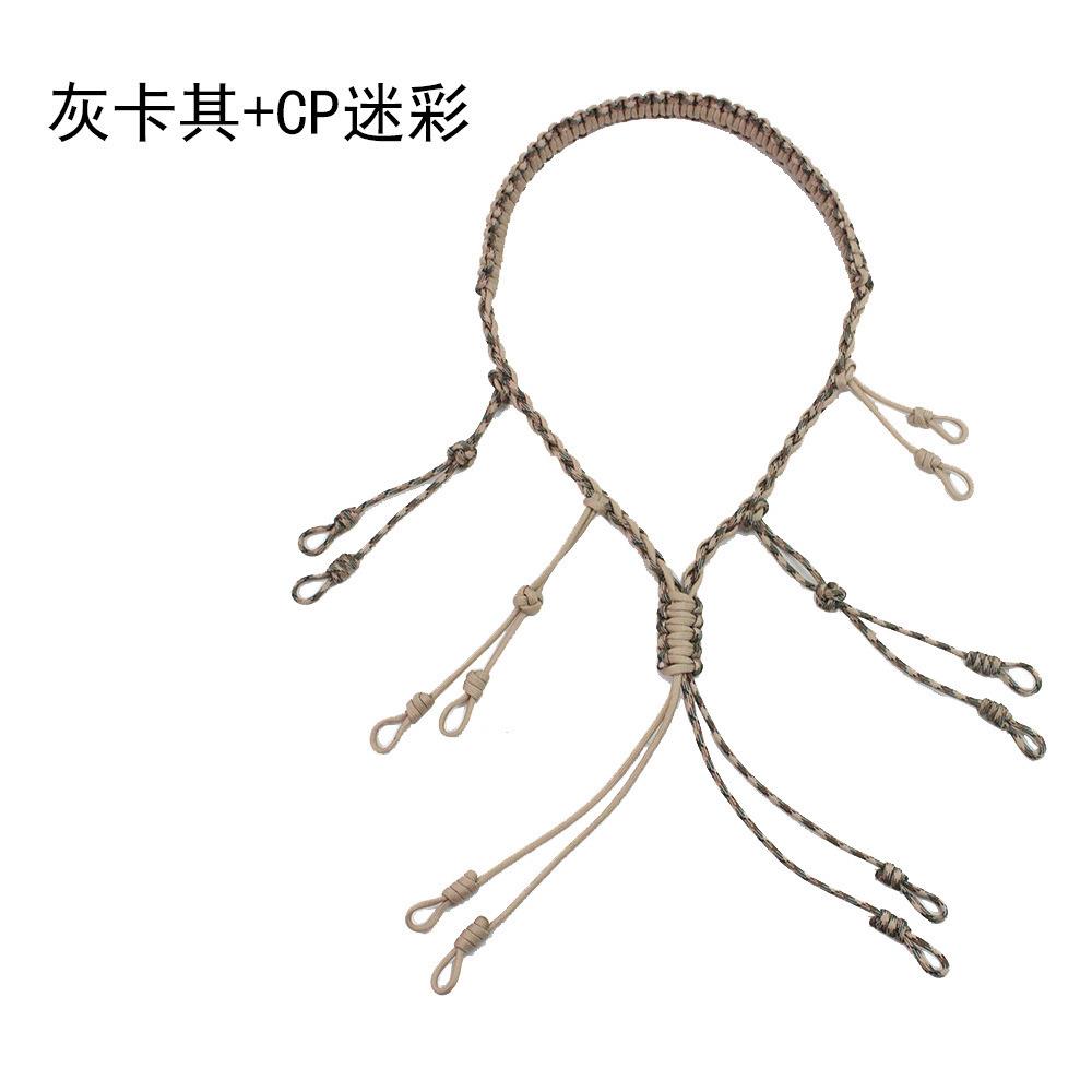 户外野营口哨挂绳 伞绳编织战术项圈 野禽吊绳哨子挂绳 露营配件