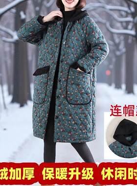 冬季罩衣女新款加绒加厚护衣大人冬装冬天年轻款2025工地干活女式