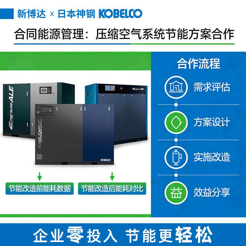 一站式空压机节能改造合同能源管理EMC模式神钢压缩空气系统节能