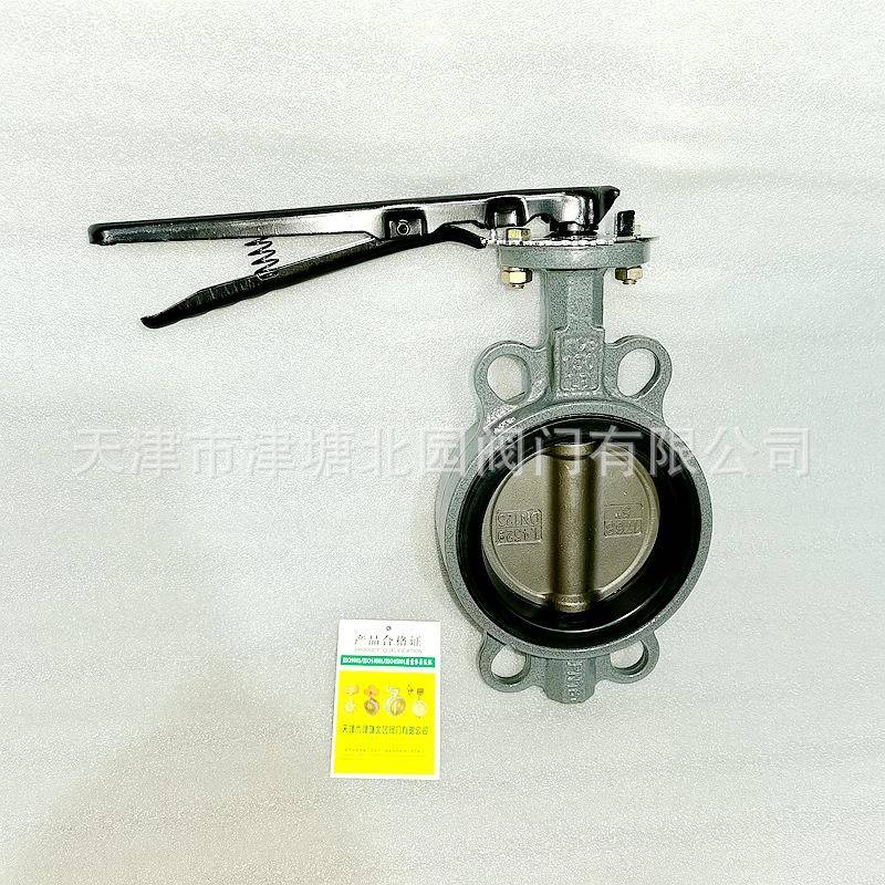 铸钢碳钢超级双相钢电厂脱硫蝶阀D71X-10C/1.4529手动对夹衬胶