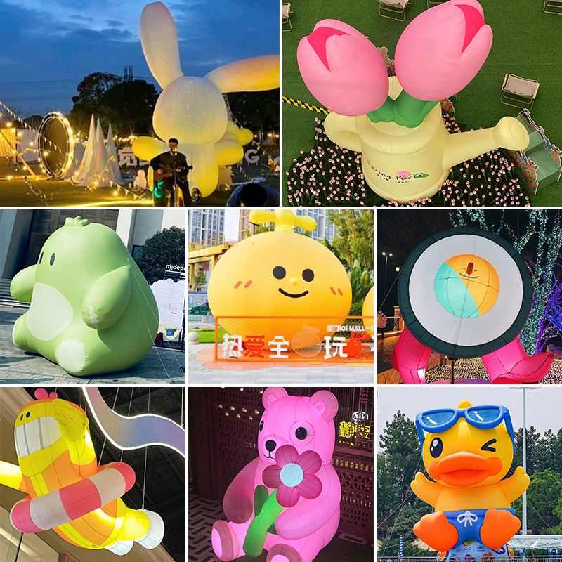 充气卡通气模人偶定制熊猫网红西瓜水果月球宇航员动物行走公仔
