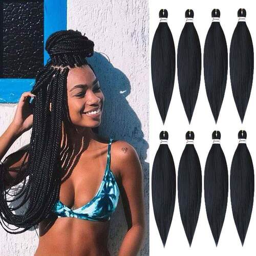 pre stretched braiding hair crochet afro braids extensions