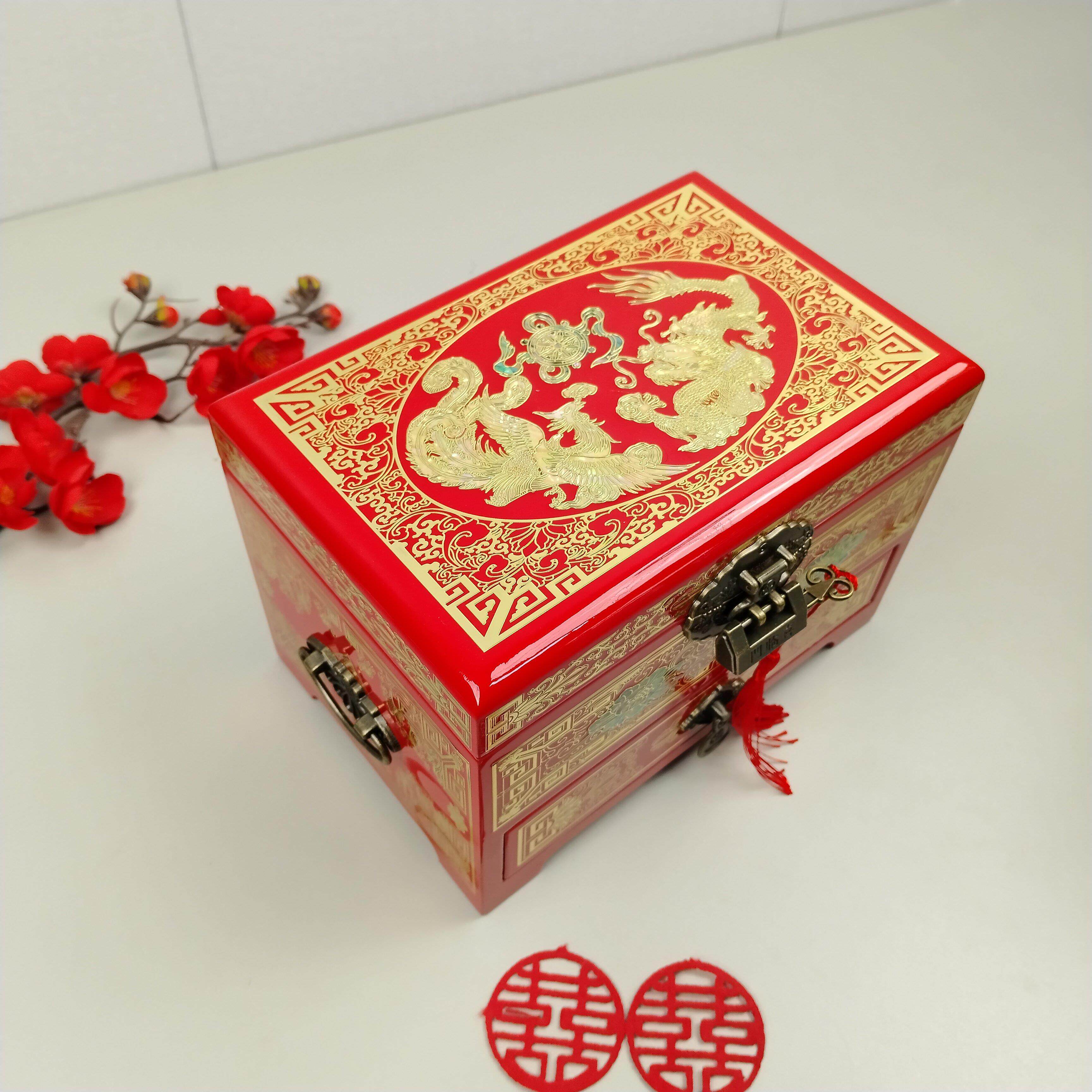 非物质文化遗产 平遥漆器 新中式 婚庆礼品 陪嫁首饰盒 礼盒
