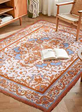 复古欧用式轻家24263地用地垫防滑耐磨欧式提花地垫客厅奢卧室玄