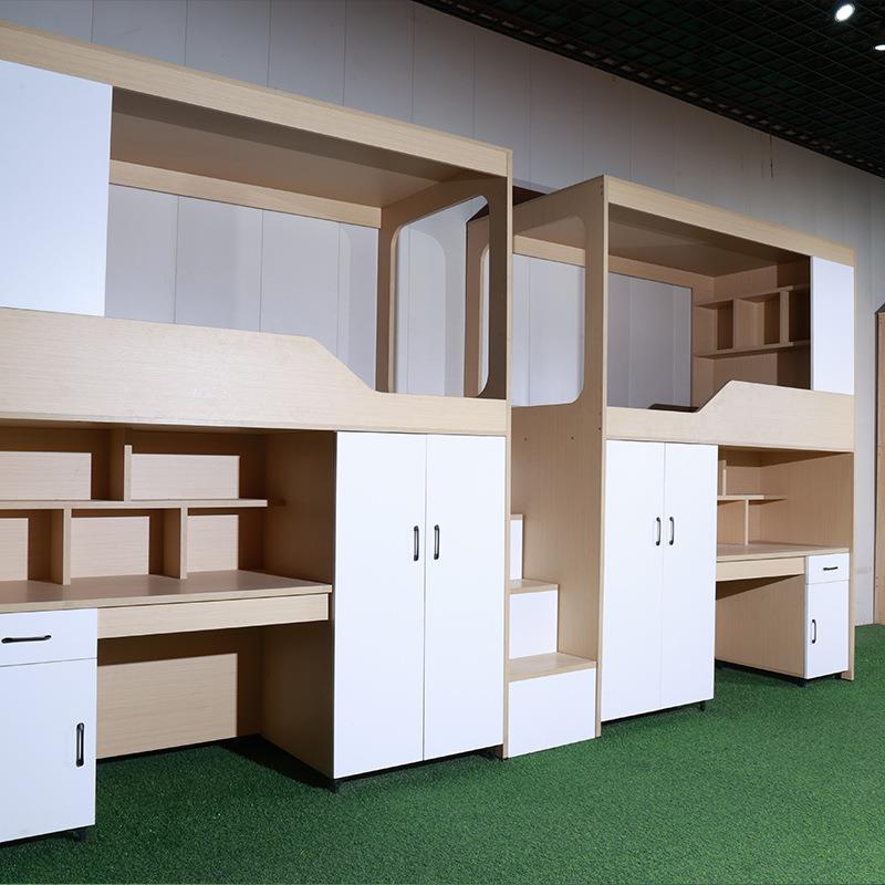 小型公拆寓床连体公寓青旅装家具儿童实木连体床桌公户寓床简约加