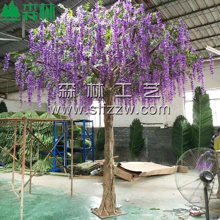 厂家直供2017年热卖品仿真植物仿真豆花树 栩栩如生艳丽假豆花树