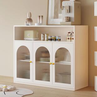 客厅实木餐边柜现代简约一体靠墙置物茶水柜家用厨房边柜收纳储物