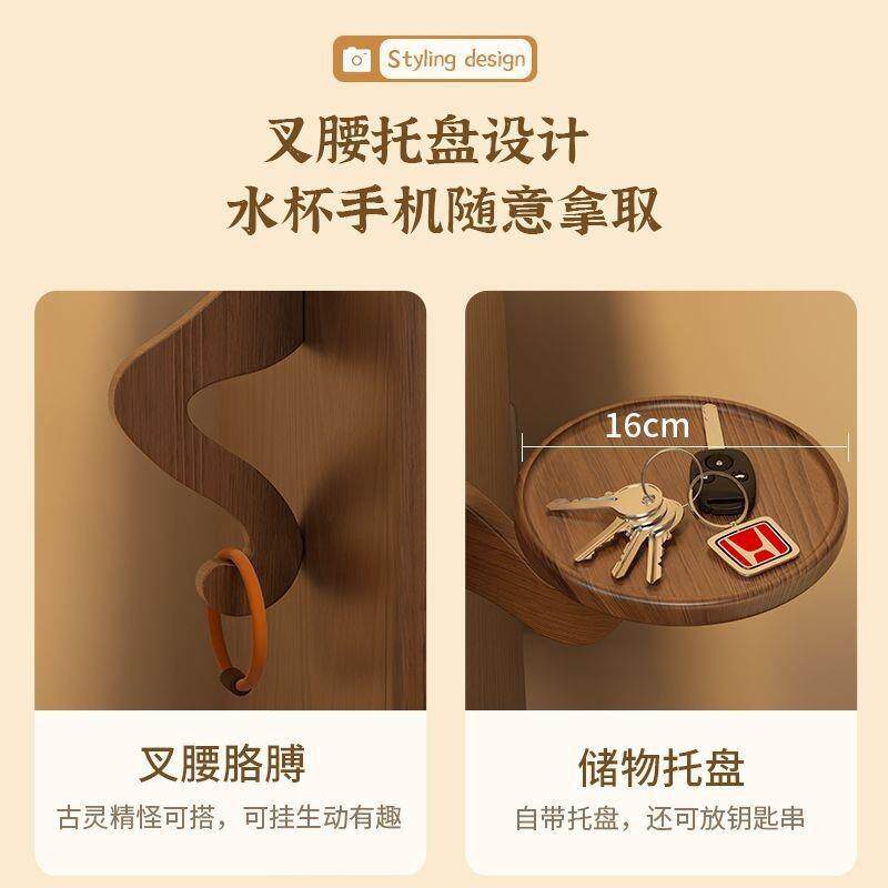 机器床头WFP柜带灯全创实木边几侧边柜人客厅电视置物柜床头意柜