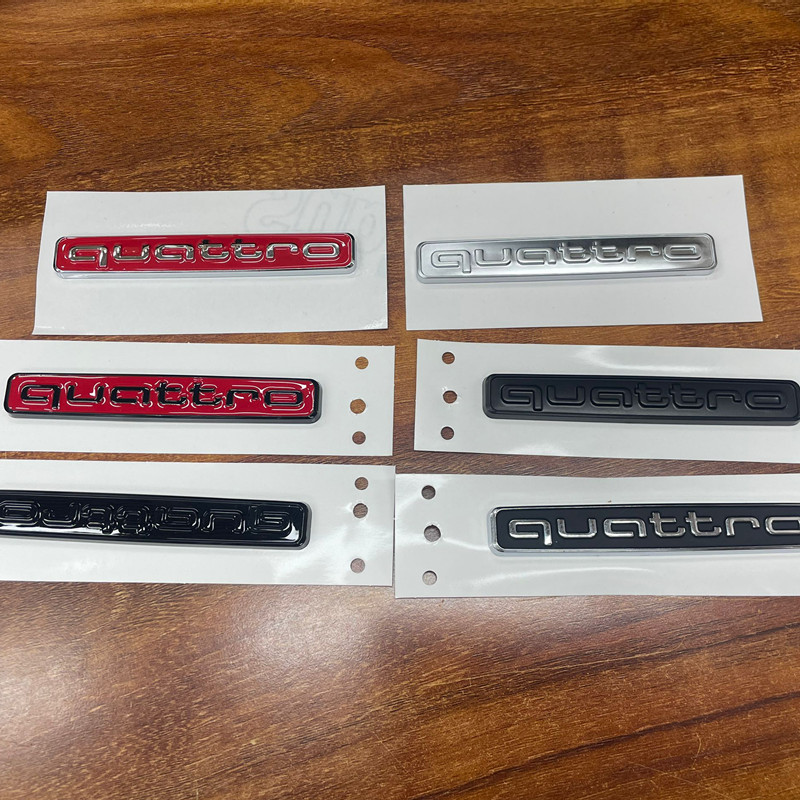 适用于改装奥迪后四驱标尾箱车贴 Quattro车贴 四驱标志车尾标贴