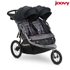 美国joovyzoomx2双人双胞胎婴儿推车三轮慢跑车可坐躺折叠避震