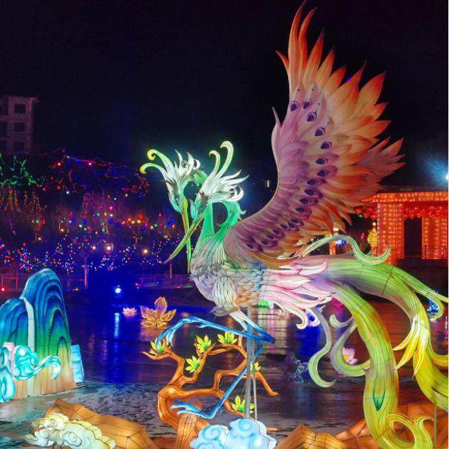 龙年花灯山海经异兽造型景观灯不夜城户外装饰景区灯会彩灯摆件