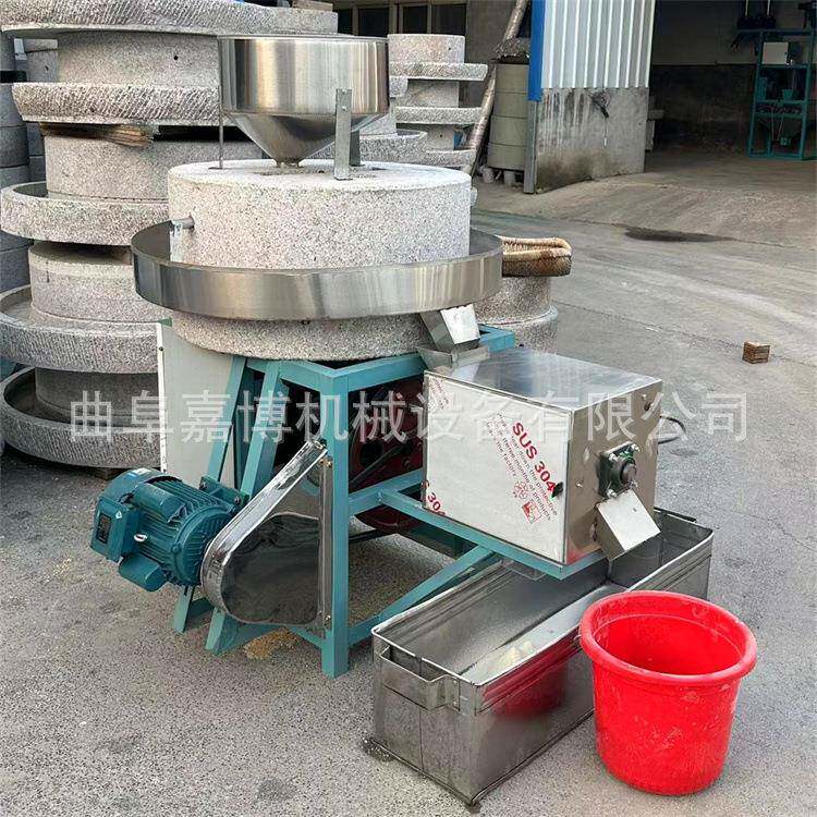 全自动青稞面石磨机 商用五谷杂粮石磨机厂家 芝麻酱电动石磨机