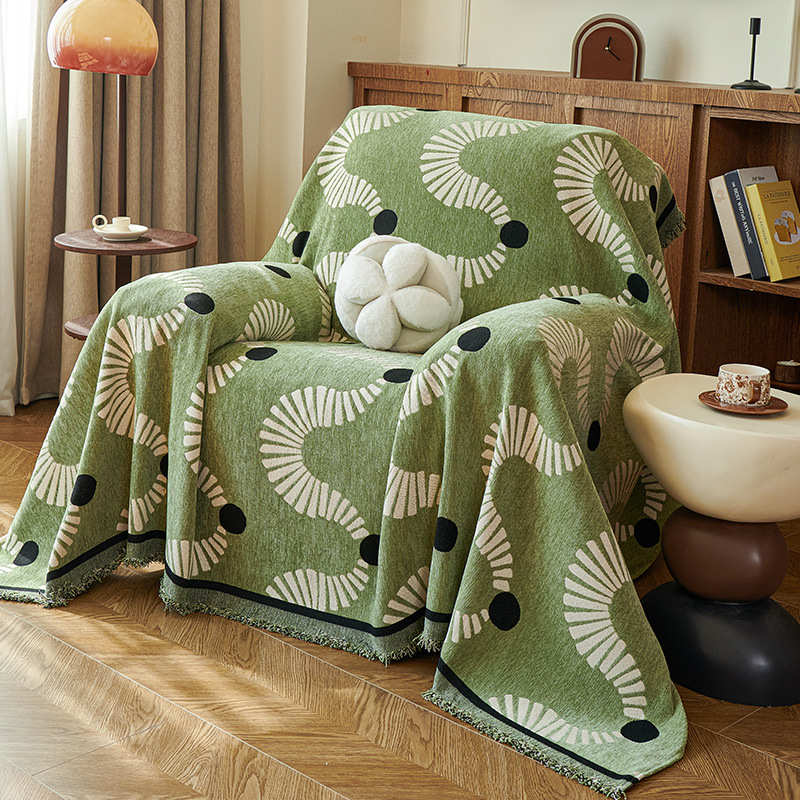 复古单人沙发盖布轻奢高级感沙发巾一整张全盖中古风沙发垫套罩毯