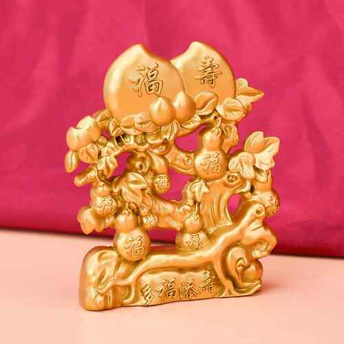 金属实心桃摆件祝寿礼品合金五福临221人门葫芦日玄关贺寿寿老生