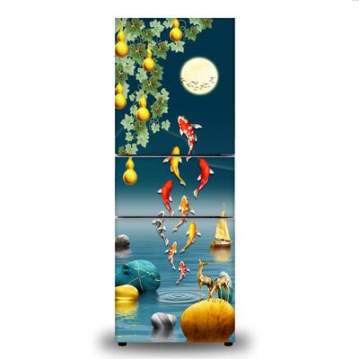 冰箱贴纸装饰画防水贴膜北欧自粘冰箱贴翻新贴纸整张墙贴遮挡w151