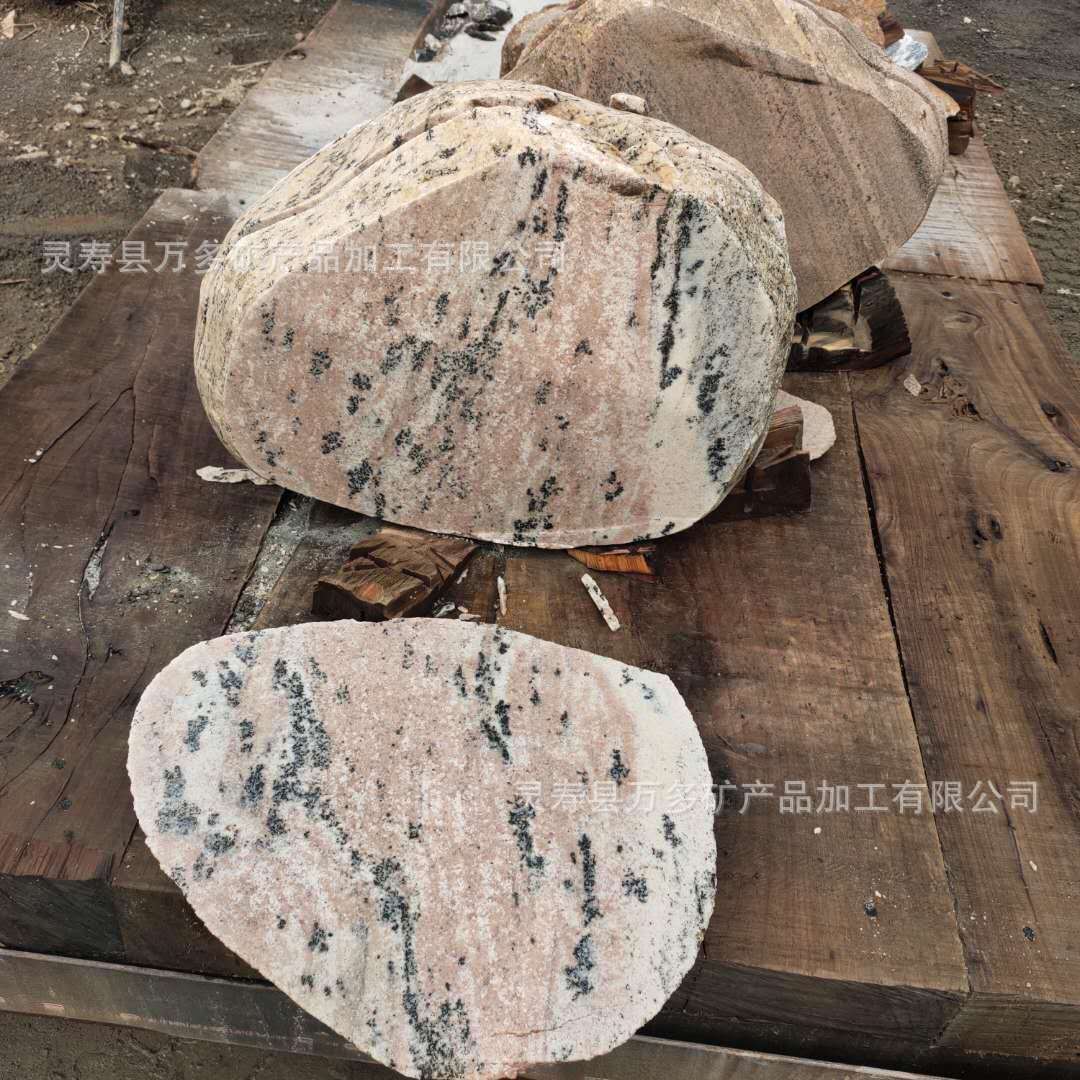 加工切片鹅卵石别墅花园庭院脚踏石草坪石园林铺路防滑青石板卵石