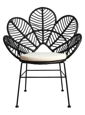 外阳台休闲椅椅外#0148新藤藤编孔雀椅现代简约室庭院露台家用户