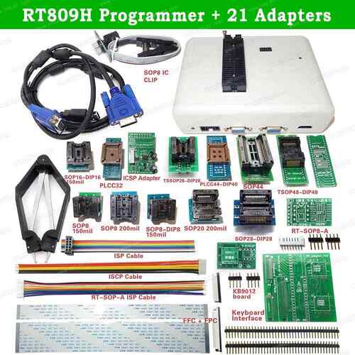 通用usb编程器rt809h，21项，emmc-nandflashbioseeprom