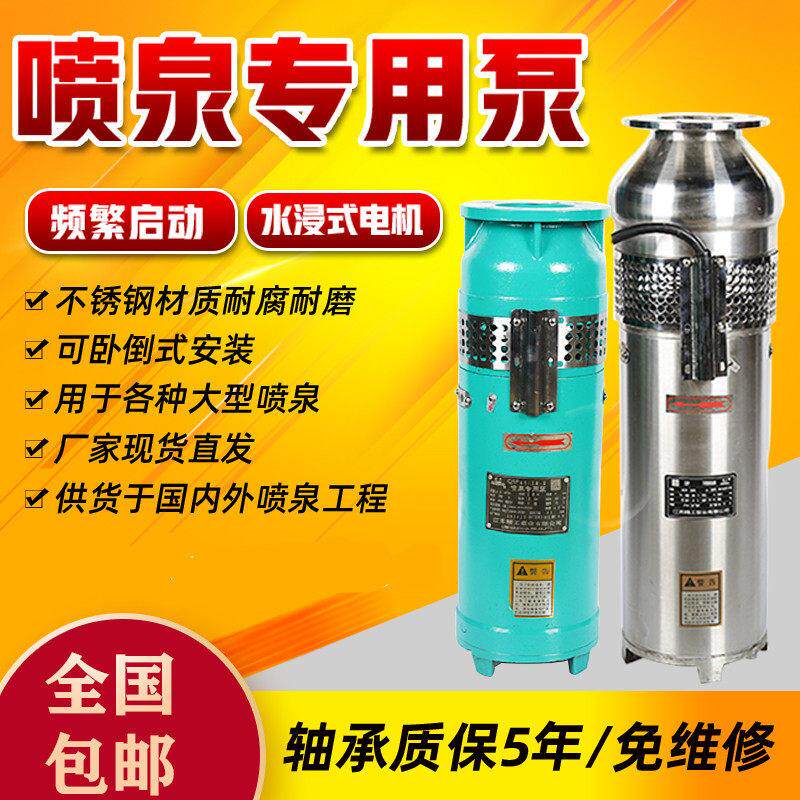 304不锈钢喷泉水泵QSP喷泉专用泵水景景观潜水泵变频电机喷泉泵